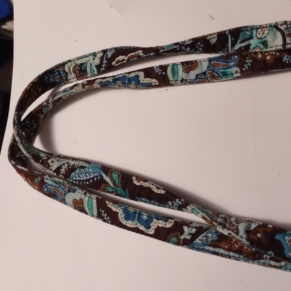 Vera Bradley Java Blue pattern button vertical tote - Picture 3 of 7